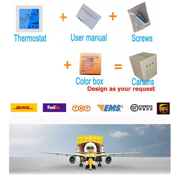 Packing of room heater thermostat HY08AC-1 0-10V